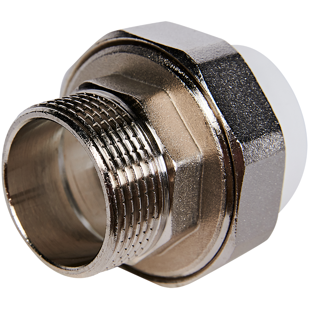 Муфта комбинированная Pro Aqua d=40-1.1/4 PP-R разъемная (американка) НР Белая