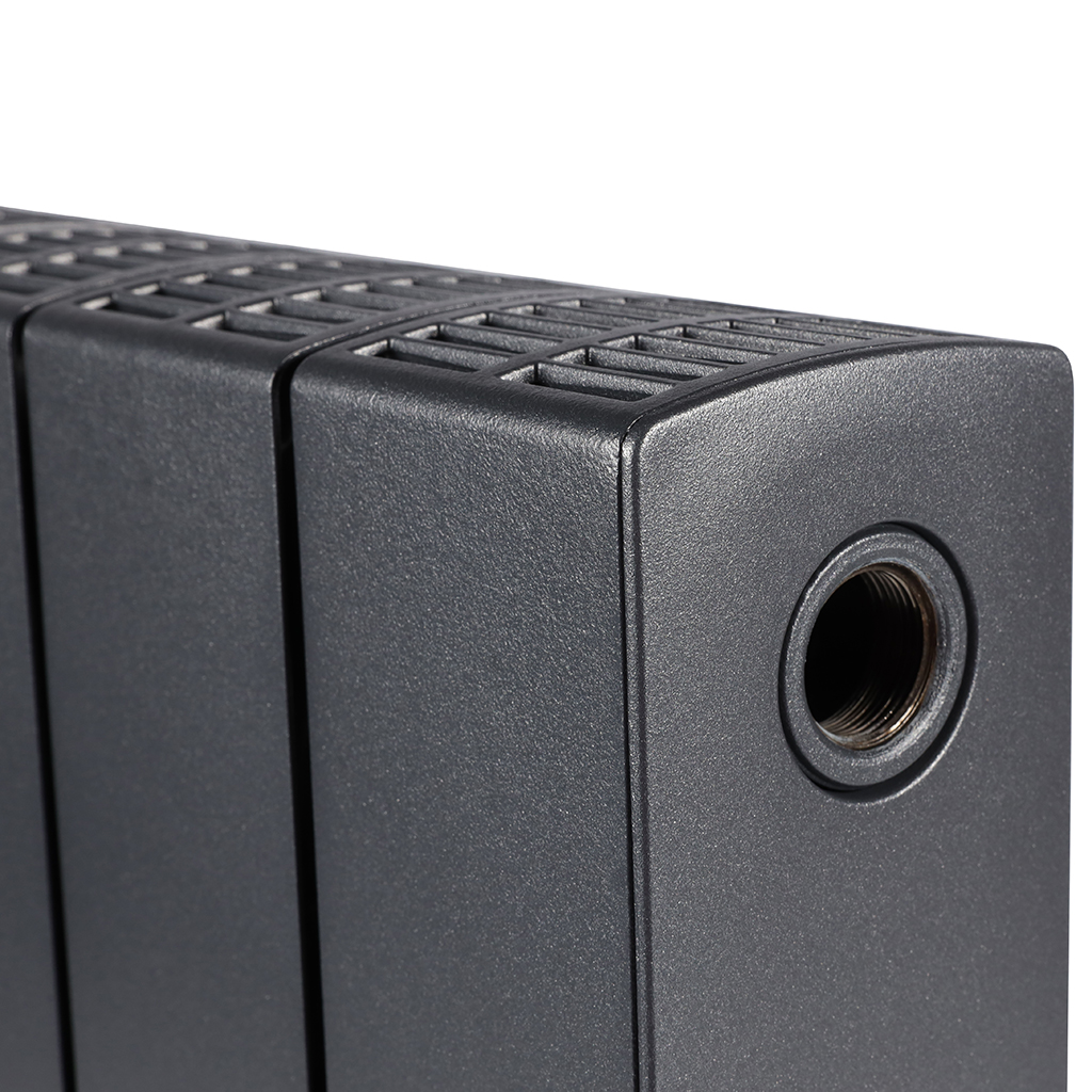 Радиатор биметаллический RIFAR SUPReMO 350 4 секций боковое подключение (Цвет ТИТАН), 4RS35-4-TI