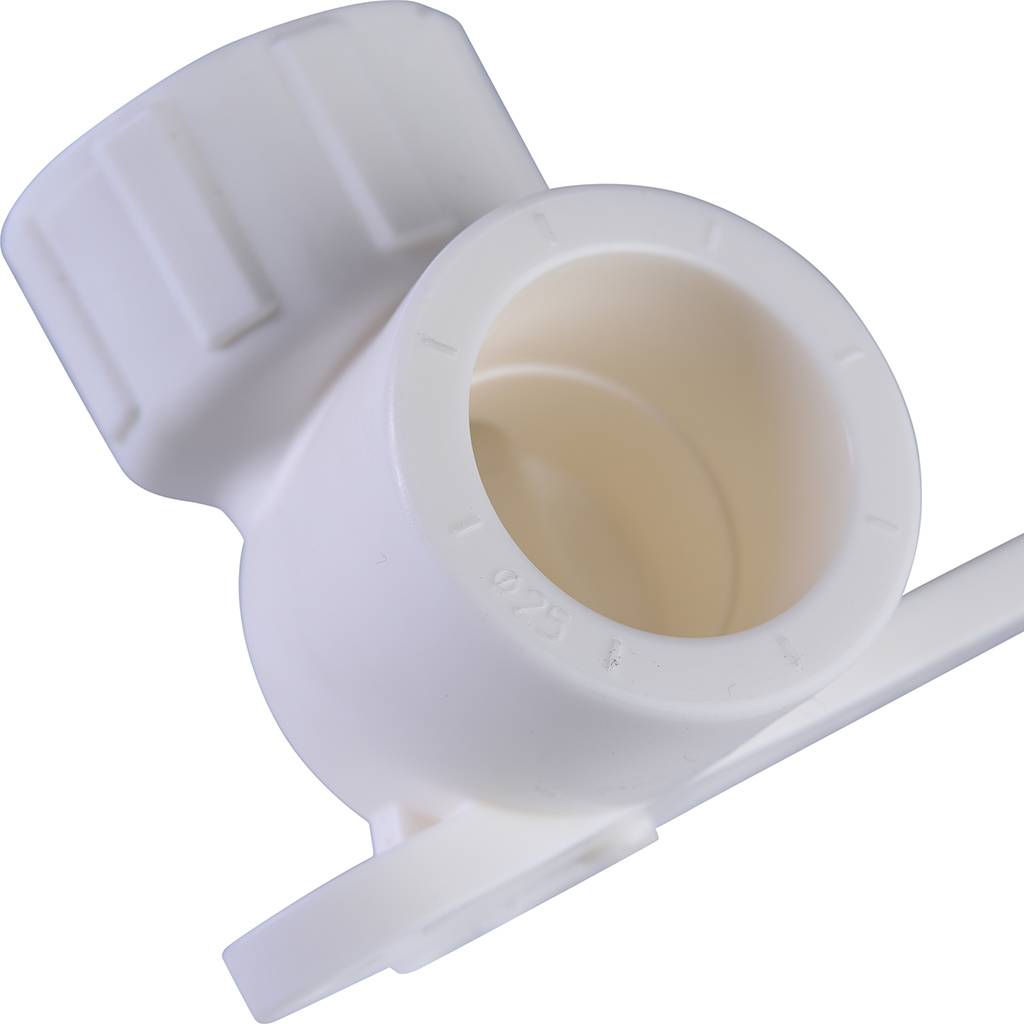 Настенный комплект Политэк 25х1/2 с внутренней резьбой для смесителя для полипропиленовых труб под сварку (цвет белый), 9600202512