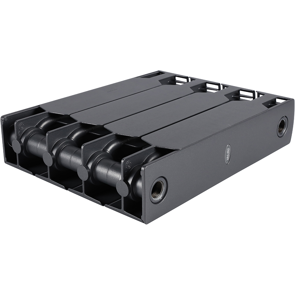 Радиатор биметаллический RIFAR SUPReMO 350 4 секций боковое подключение (Цвет ТИТАН), 4RS35-4-TI