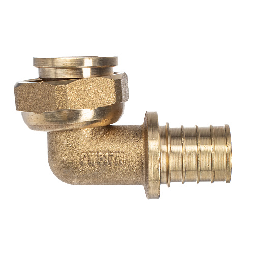 Угольник с накидной гайкой аксиальный, латунь,20х3/4, желтый, RTP