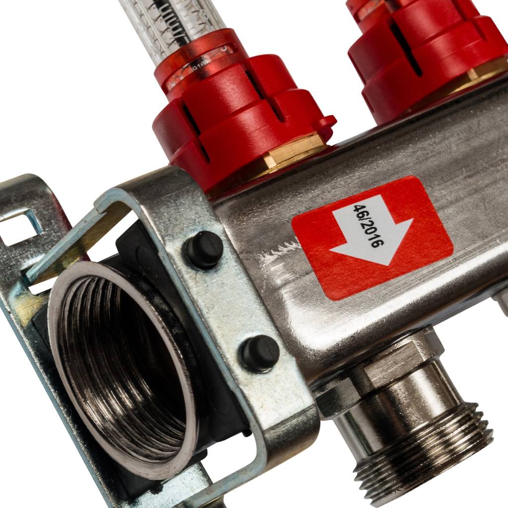 Коллектор из нержавеющей стали с расходомерами STOUT 3 вых., SMS 0917 000003