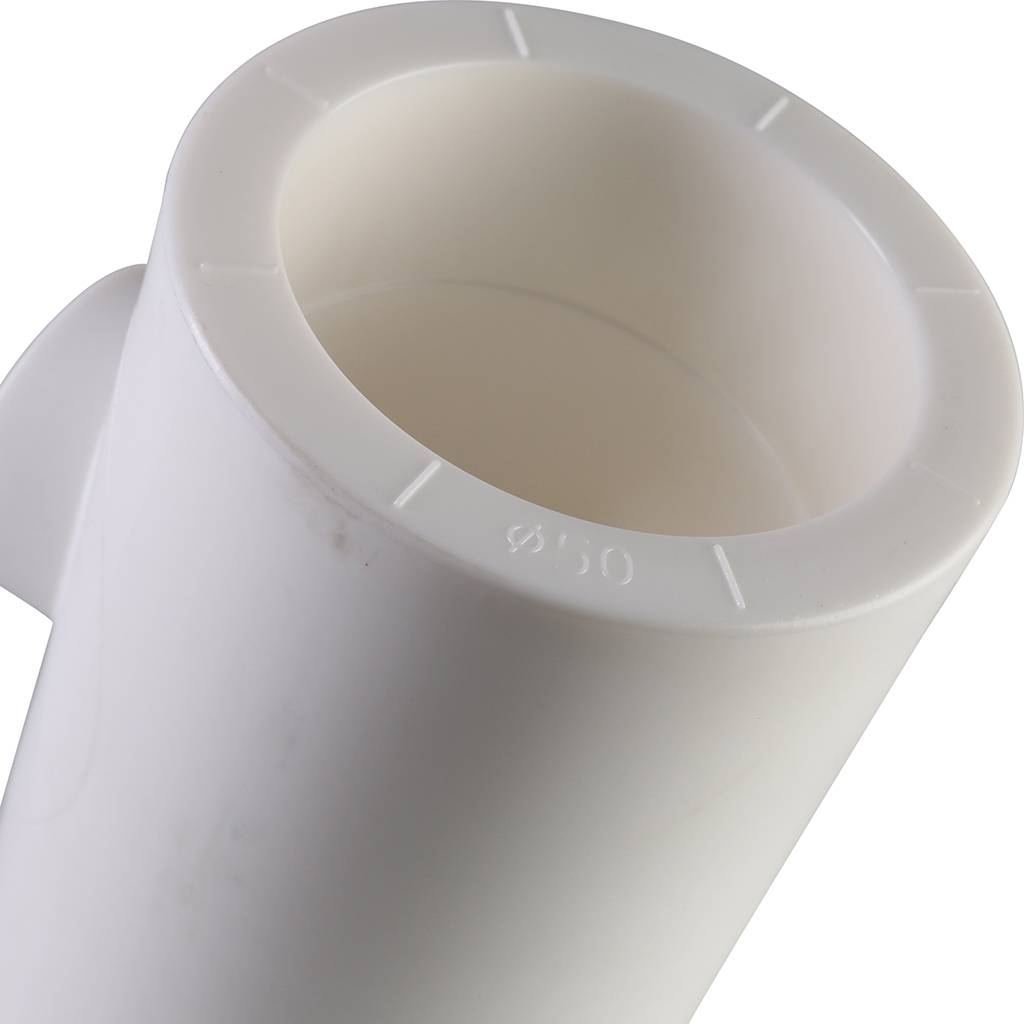 Тройник переходной Политэк 50х20х50 для полипропиленовых труб под сварку (цвет белый)