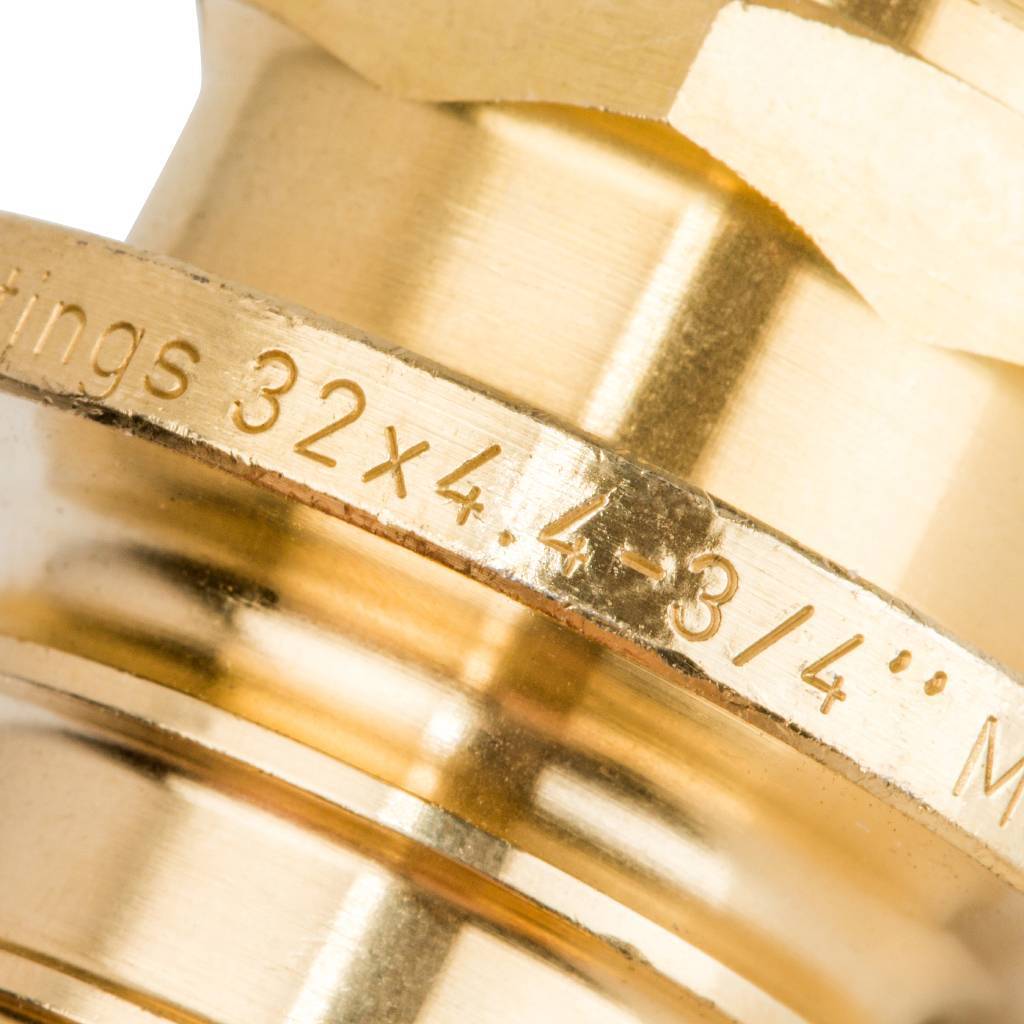 Переходник STOUT с наружной резьбой 32xR 3/4 для труб из сшитого полиэтилена аксиальный