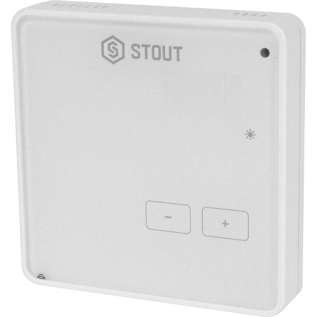 Проводной комнатный регулятор STOUT R-10z, белый, STE-0101-010003