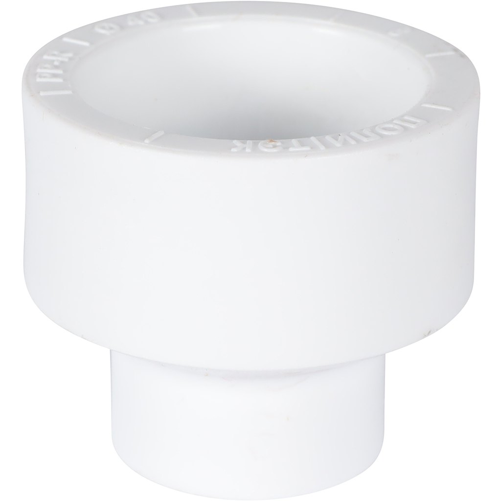 Муфта переходная Политэк 40х25 внутр./внутр. для полипропиленовых труб под сварку (цвет белый), 9000004025