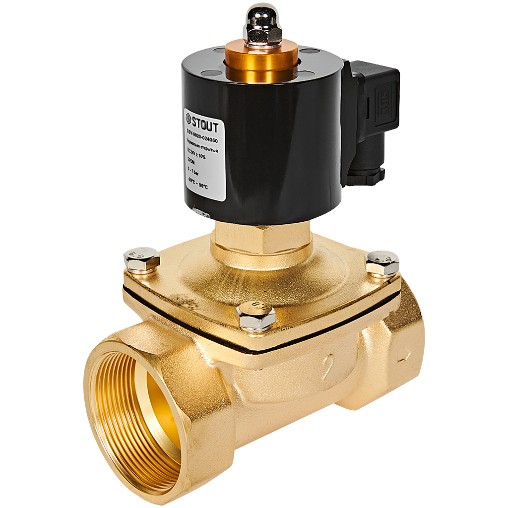 Клапан соленоидный (электромагнитный) STOUT прямого действия НО 24В G2 SSV-0020-024050