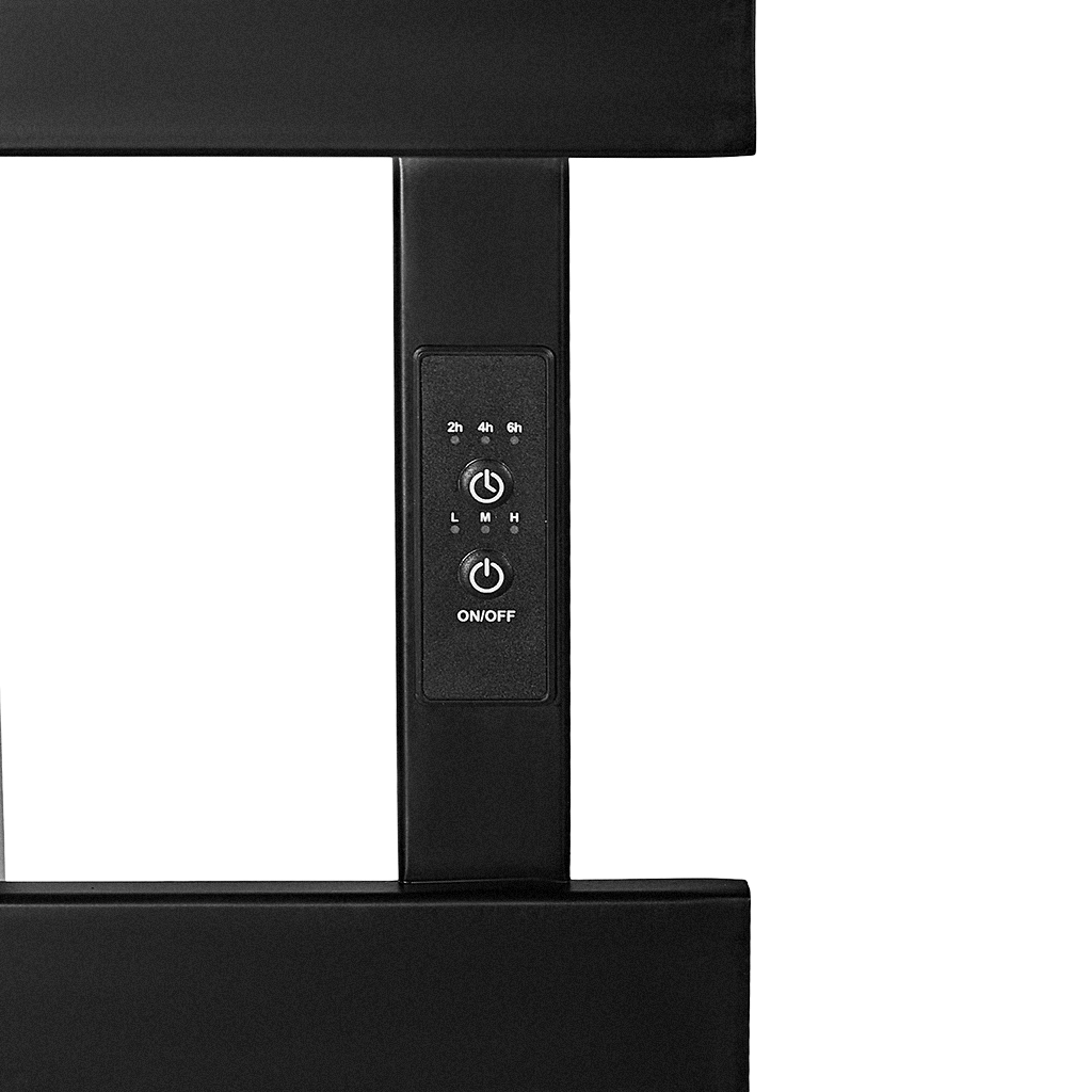 Полотенцесушитель электрический STOUT  NEOSOUL quadro 100*50 Черный матовый, SHQ-N2QQ-010050