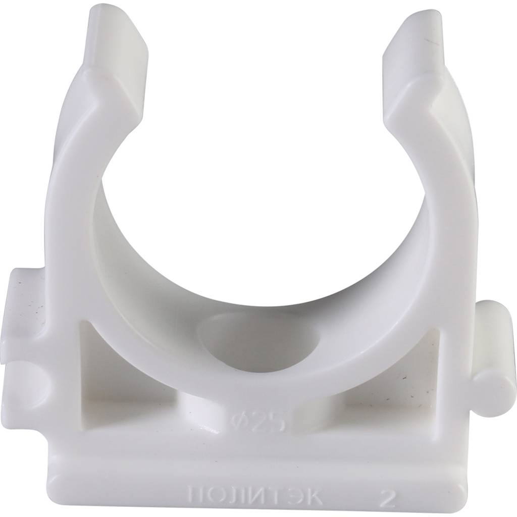 Крепление Политэк d=25 для полипропиленовых труб под сварку (цвет белый)