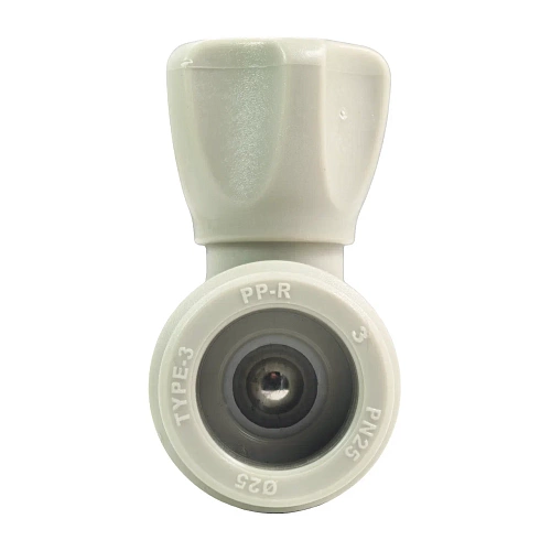 Кран шаровой для радиатора прямой PPR 25х3/4,  серый, РТП