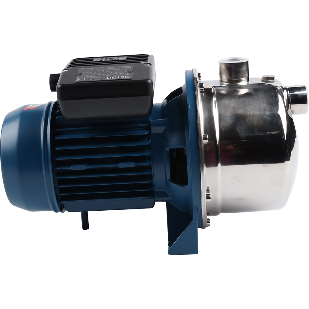 Насос поверхностный STOUT, корпус-нерж.сталь,раб.колесо-норил, Q-40л/мин, H-53,5м, SPJ-0003-000120