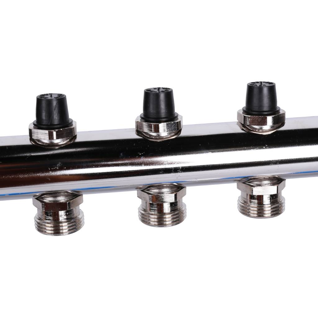 Распределительный коллектор РЕХАУ RAUTHERM S HKV на 9 контуров нерж .сталь (без шаровых кранов), 12180911001