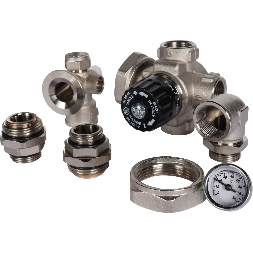 Насосно-смесительный узел STOUT SDG-0120 с термостатическим клапаном, Grundfos UPSO 25-65 130, SDG-0120-001002