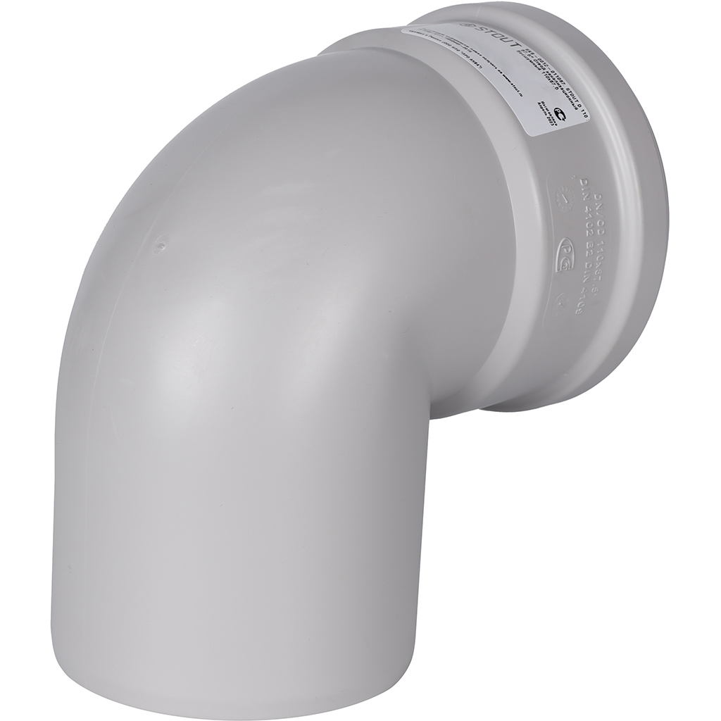 Отвод канализационный бесшумный STOUT D110х87,5°, SKB-0012-011087