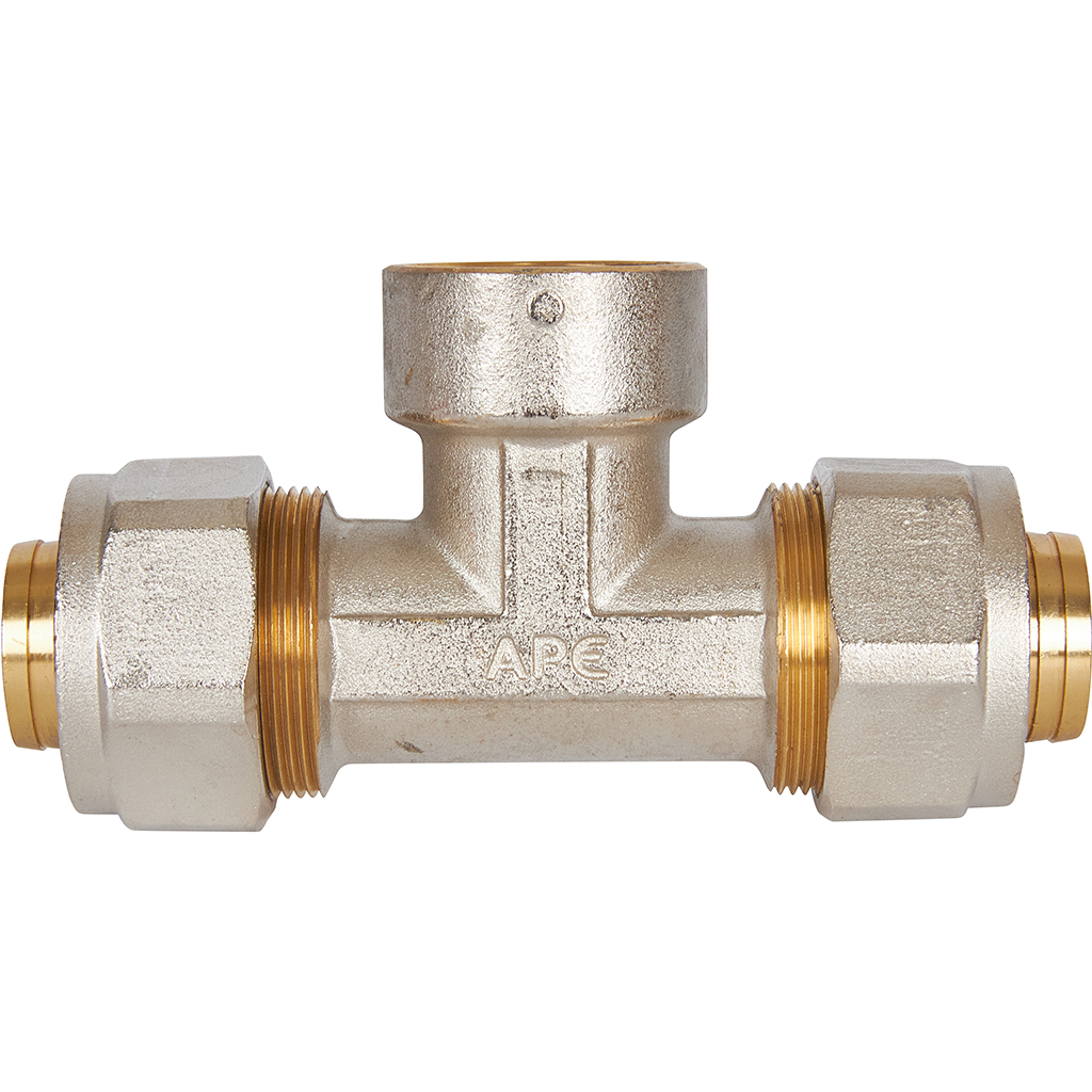 Тройник-переходник STOUT с внутренней резьбой 1 x32 для металлопластиковых труб винтовой, SFS-0012-000132