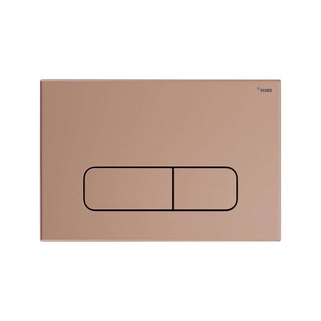 Панель смыва РЕХАУ NOVA ELLIPSE 001 с овальными клавишами, пластик, розовое золото, матовый, 19102161001