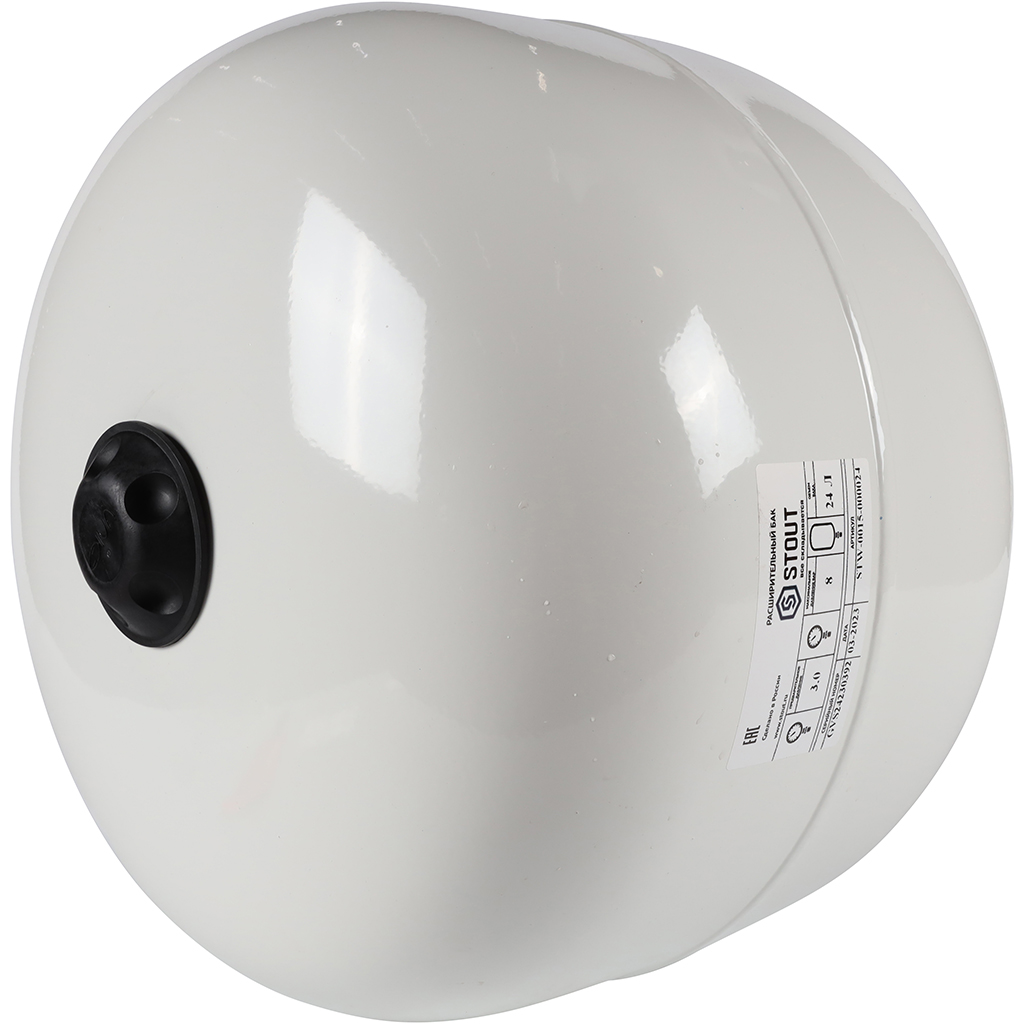 Расширительный бак STOUT STW-0015 для ГВС 24 л. вертикальный (цвет белый), STW-0015-000024