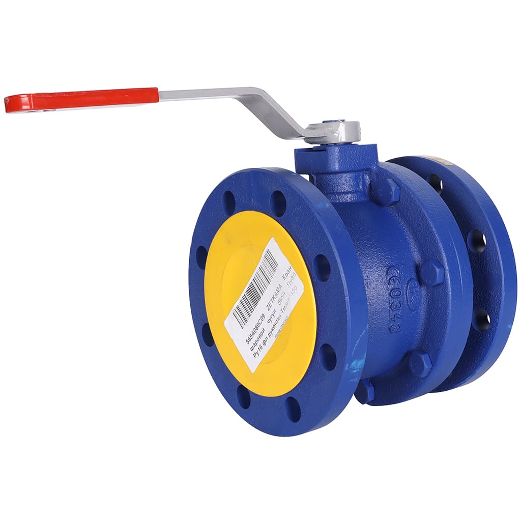 Кран шаровой ZETKAMA 565A Ду80 Ру16 фланцевый, 565A080C09