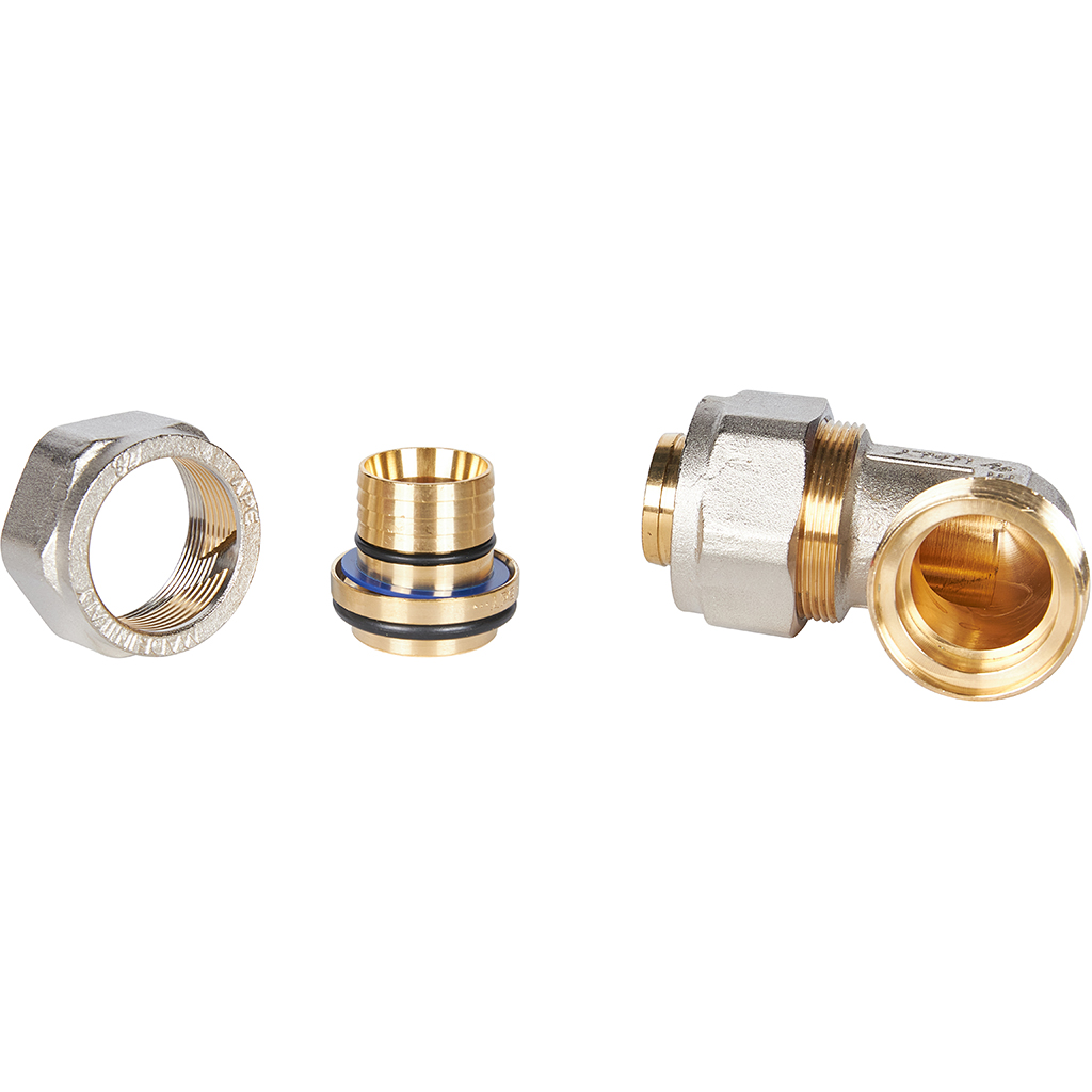 Угольник STOUT  90° 32x32 для металлопластиковых труб винтовой, SFS-0003-003232