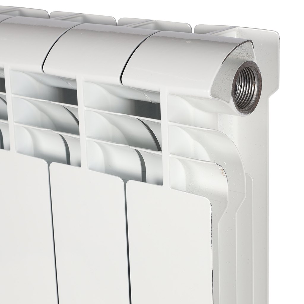 Радиатор алюминиевый STOUT VEGA 500 12 секций боковое подключение (белый RAL 9016), SRA-1310-050012