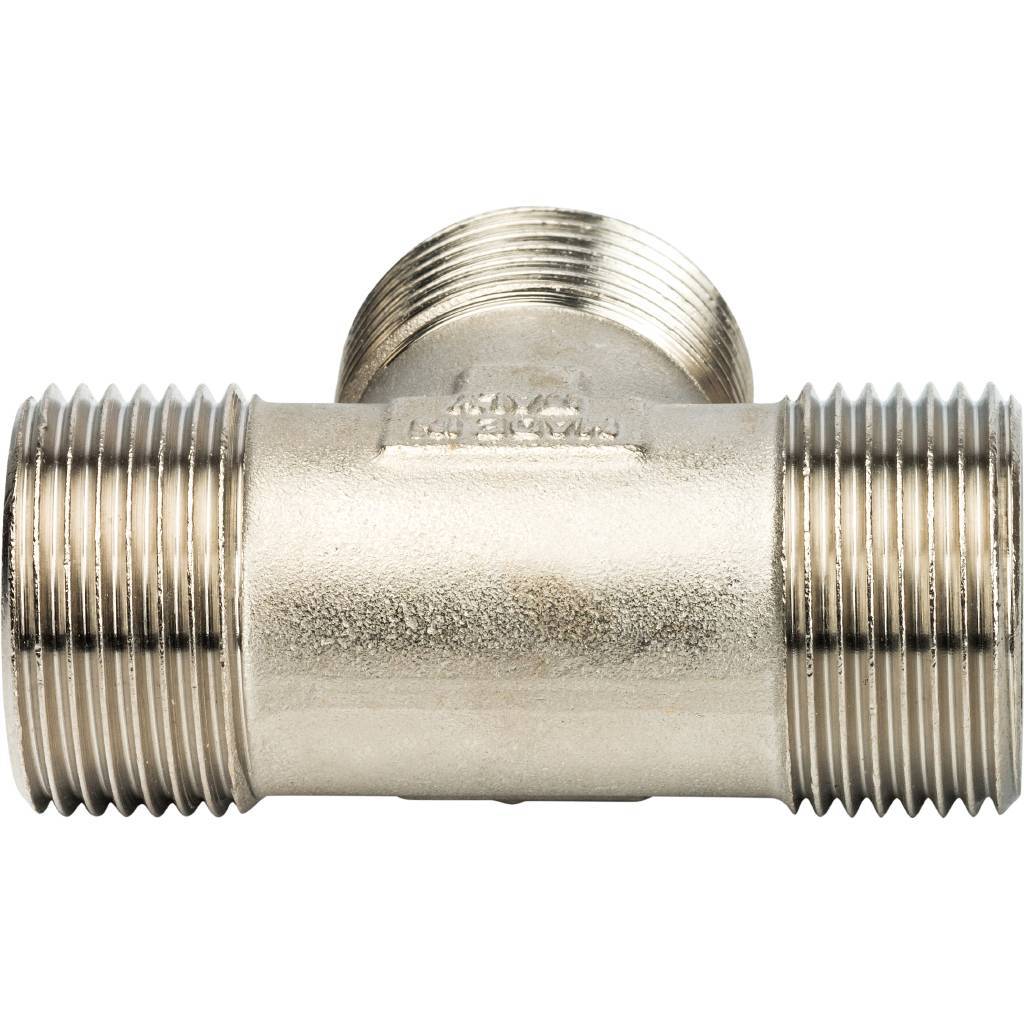 Тройник STOUT НН никелированный 1 X1 X1, SFT-0018-000111