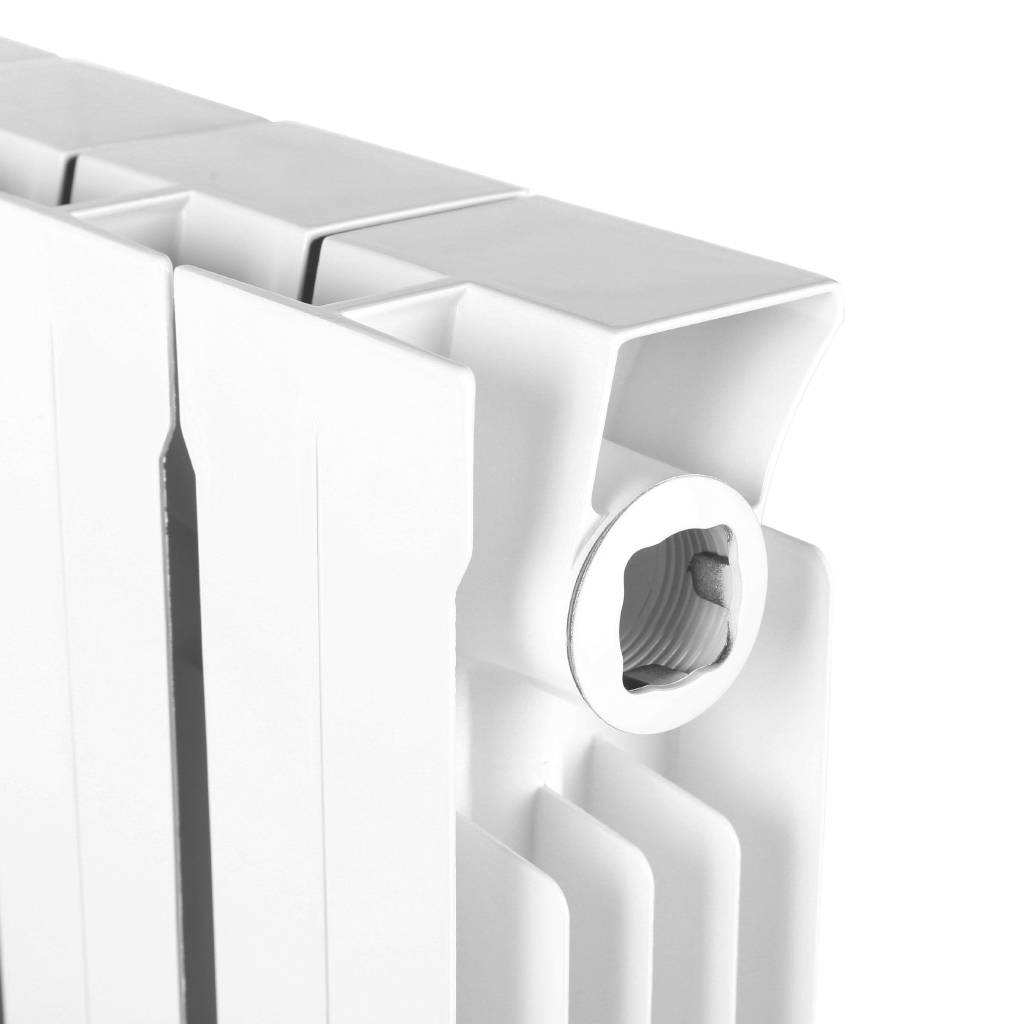 Радиатор биметаллический STOUT STYLE 500 10 секций боковое подключение (белый RAL 9010), SRB-0110-050010