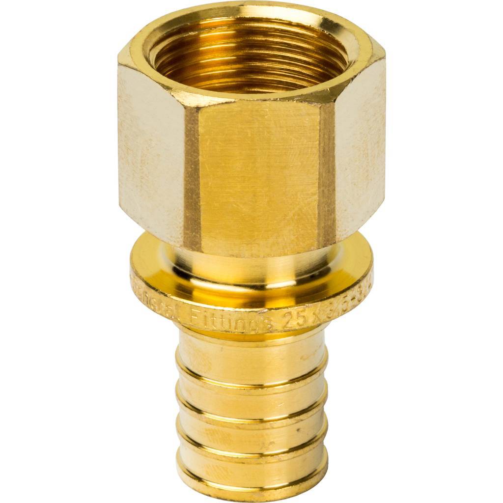 Переходник STOUT с внутренней резьбой 25xG 3/4 для труб из сшитого полиэтилена аксиальный, SFA-0002-002534