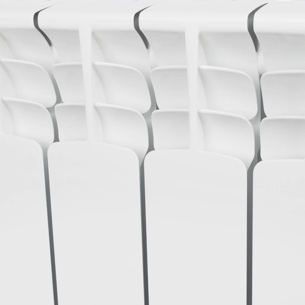 Радиатор биметаллический STOUT Space 500 11 секций боковое подключение RAL9016, SRB-0310-050011