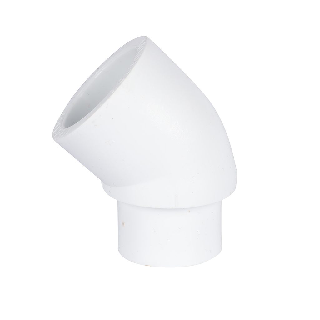 Угольник Политэк d=25 45* внутр./наруж. для полипропиленовых труб под сварку (цвет белый)