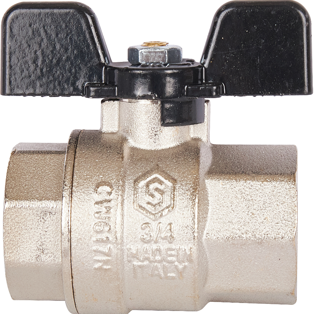Кран шаровой STOUT полнопроходной, ВР/ВР, ручка бабочка 3/4, SVB-0002-000020