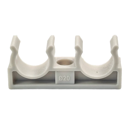 Опора для труб двойная PPR 20,  серый, РТП