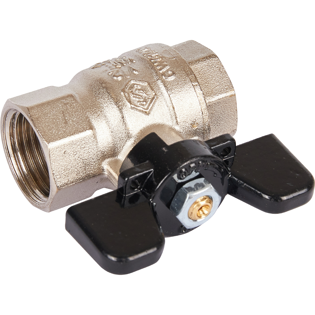 Кран шаровой стандартнопроходной STOUT SVB ВР/ВР, ручка бабочка 1/2, SVB-0012-000015