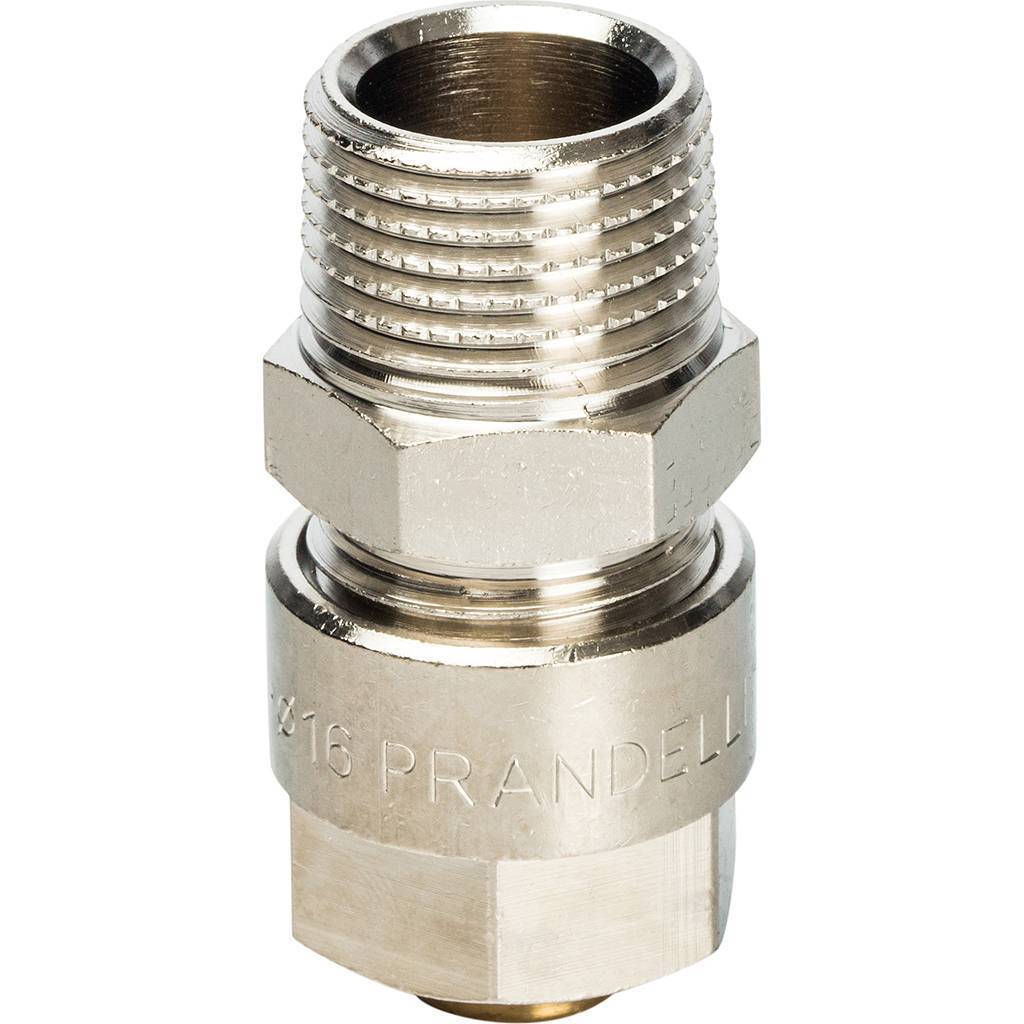 Муфта с нар.резьбой Prandelli Multyrama (16х2,0х1/2), 103.01.51.6