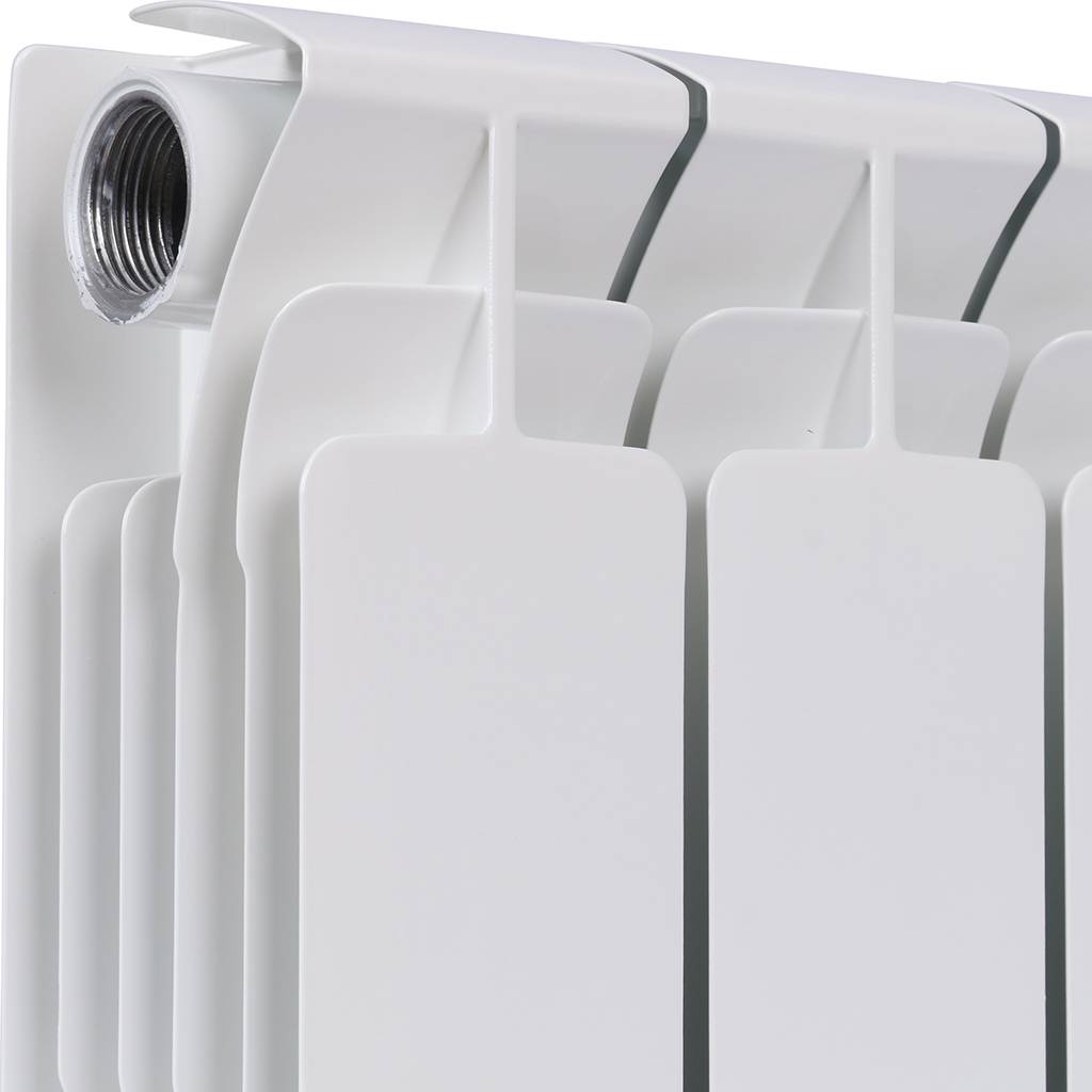 Радиатор биметаллический RIFAR BASE 200 6 секций боковое подключение (белый RAL 9016), 1RB20-6