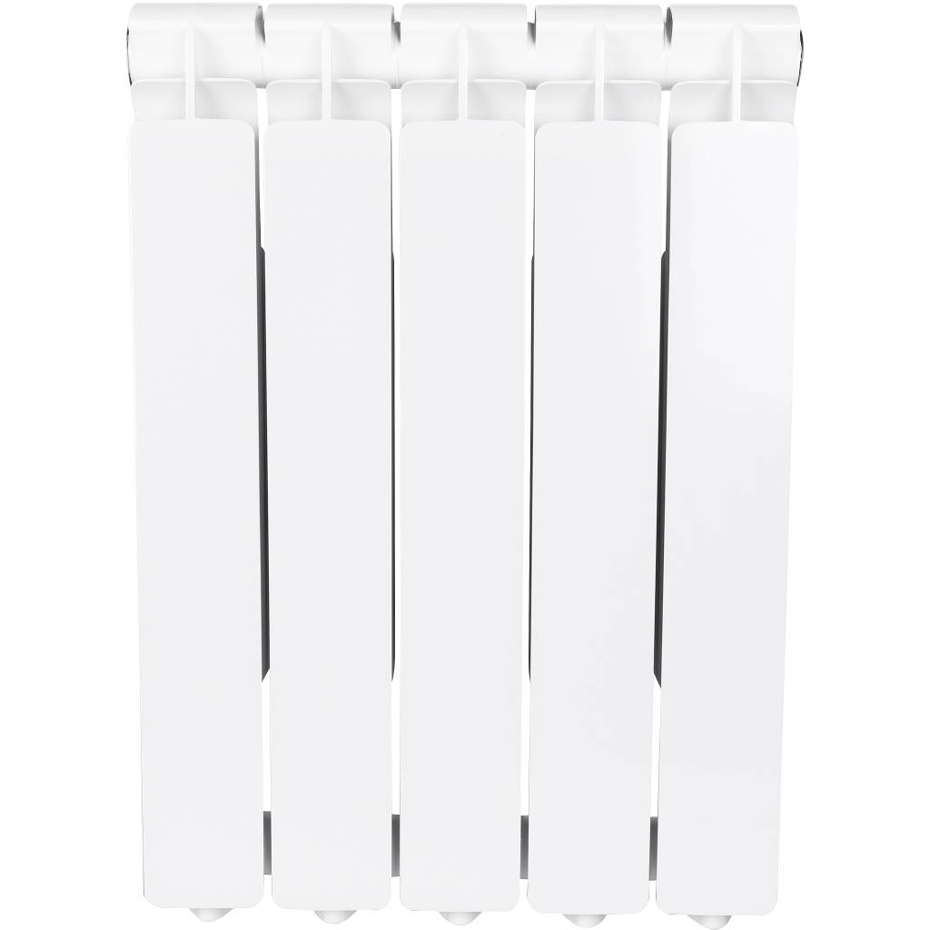 Радиатор алюминиевый STOUT Bravo 500 5 секций боковое подключение RAL9010, SRA-0110-050005