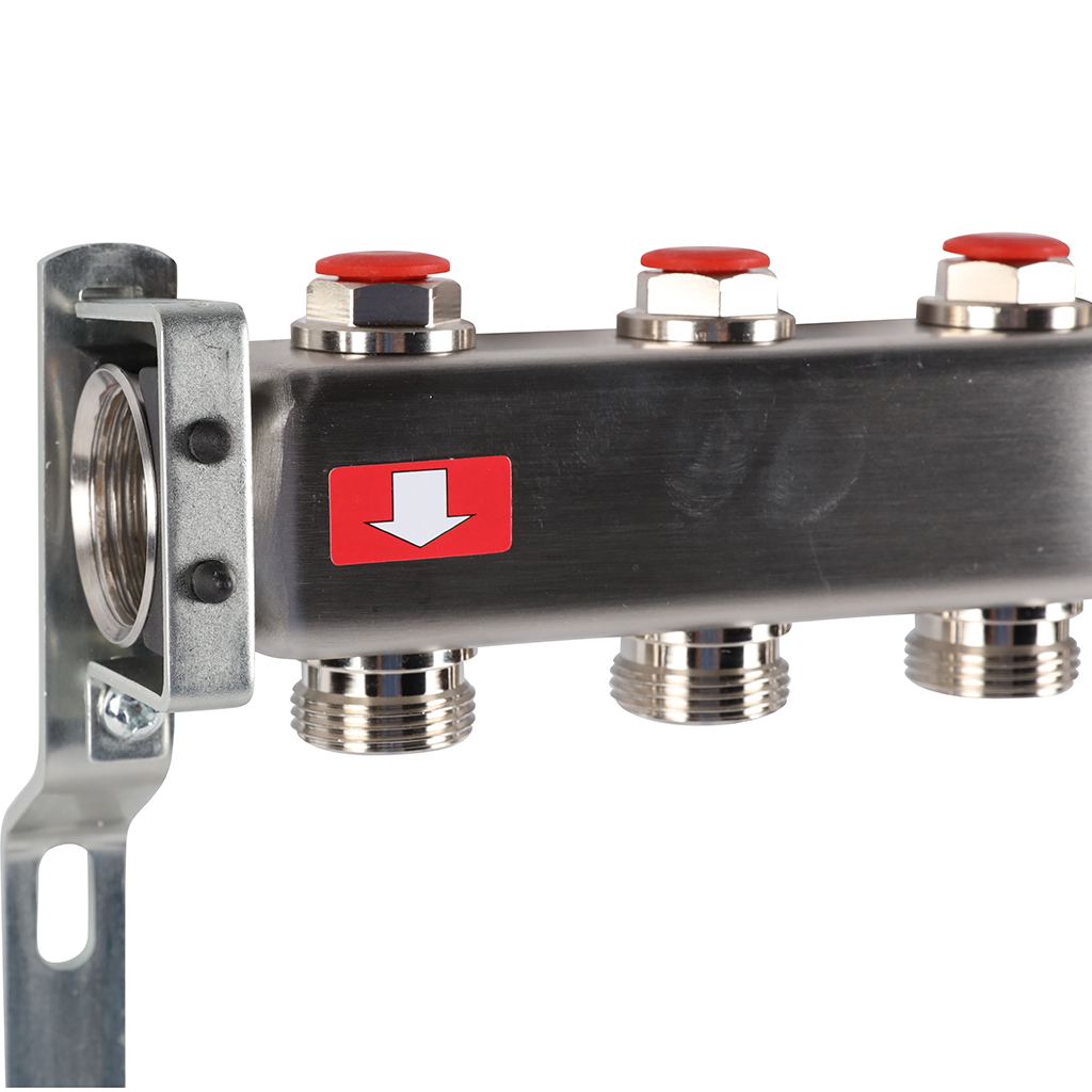 Коллектор из нержавеющей стали без расходомеров ROMMER 10 выходов, RMS-3200-000010