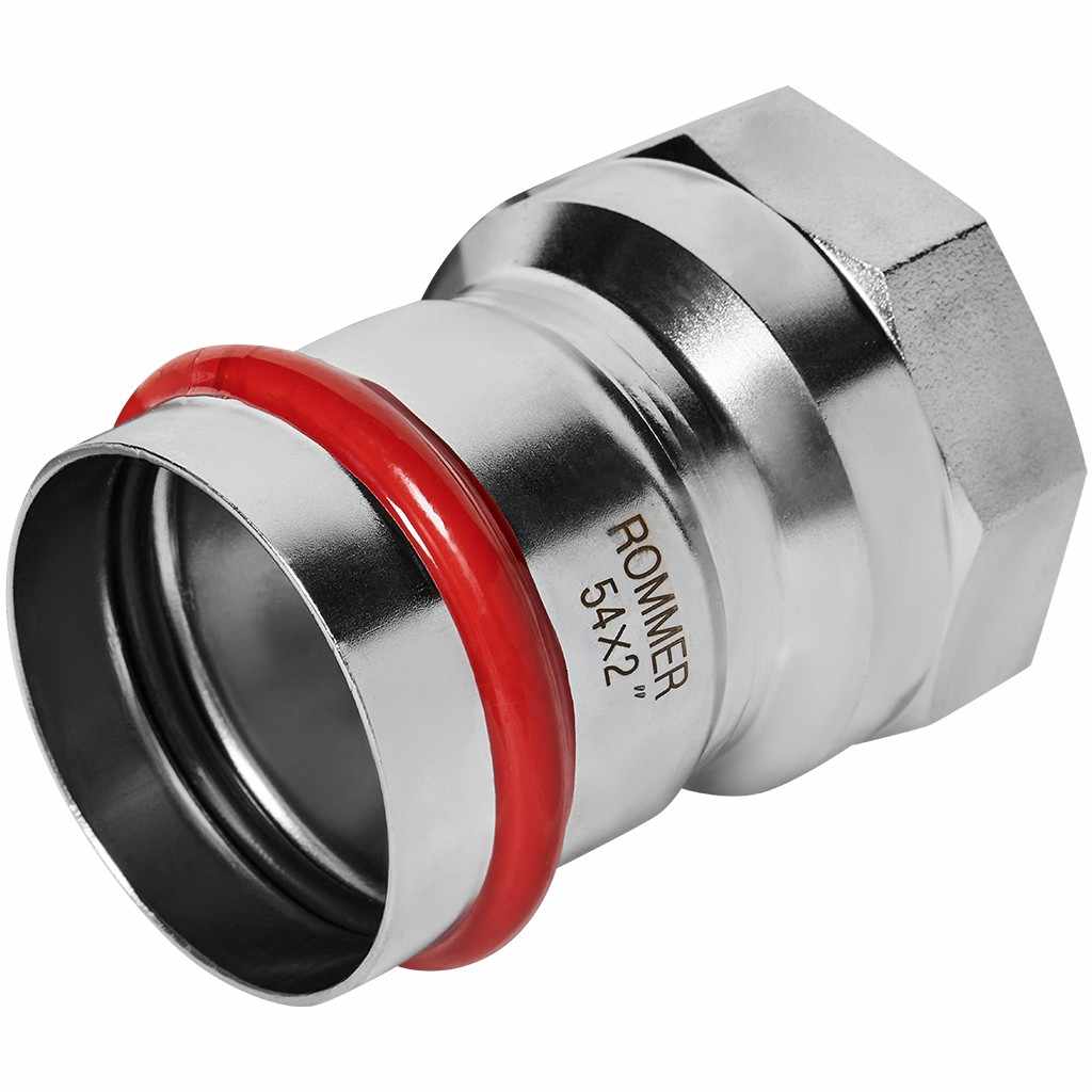 Переходник ROMMER ВПр-ВР, 54х2, из нержавеющей стали прессовой, RSS-1022-000542