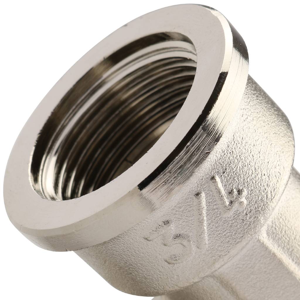 Угольник TIEMME НВ никелированный с упором 3/4х3/4, 1500243