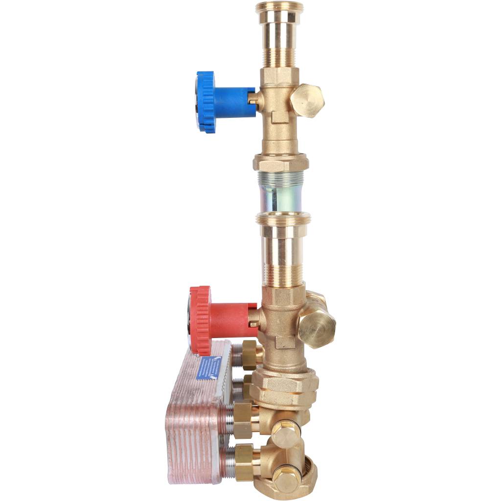 Насосная группа STOUT SDG-0038 с теплообменником 18 пластин, без насоса в теплоизоляции, SDG-0038-182501