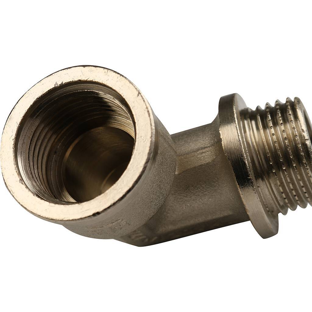 Угольник TIEMME НВ никелированный с упором 1/2х1/2, 1500141