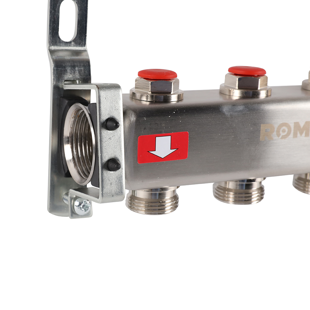 Коллектор из нержавеющей стали без расходомеров ROMMER 4 выхода, RMS-3200-000004