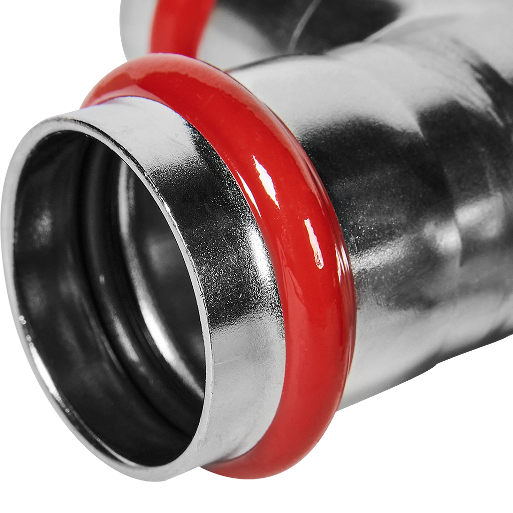 Тройник ROMMER равнопроходной ВПр 28 из нержавеющей стали прессовой