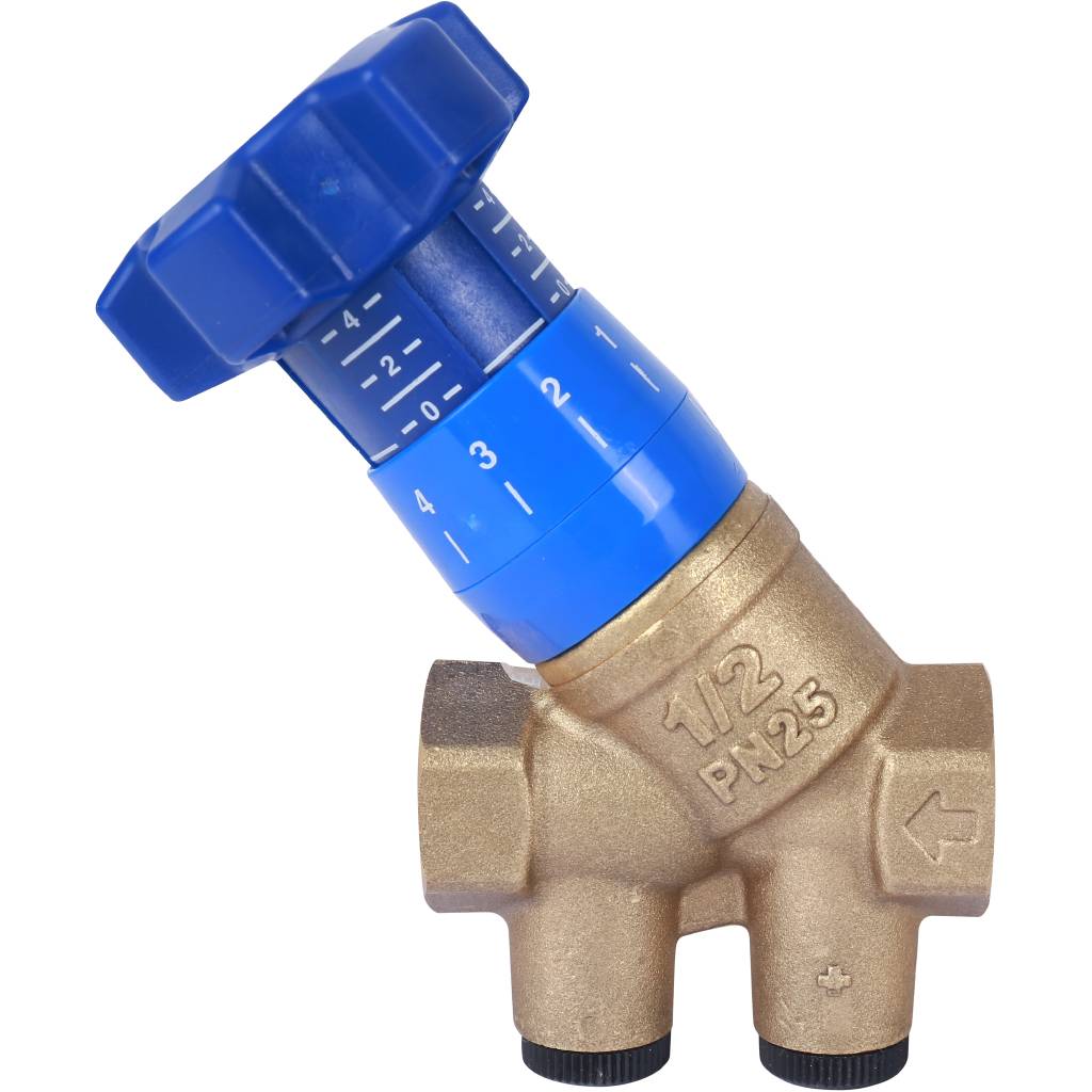 Клапан балансировочный ручной Cimberio CIM 1/2  обычн. латунь  Kvs=3,94 PN25 BB без изм. Ниппелей, CIM 787OT/2R 12