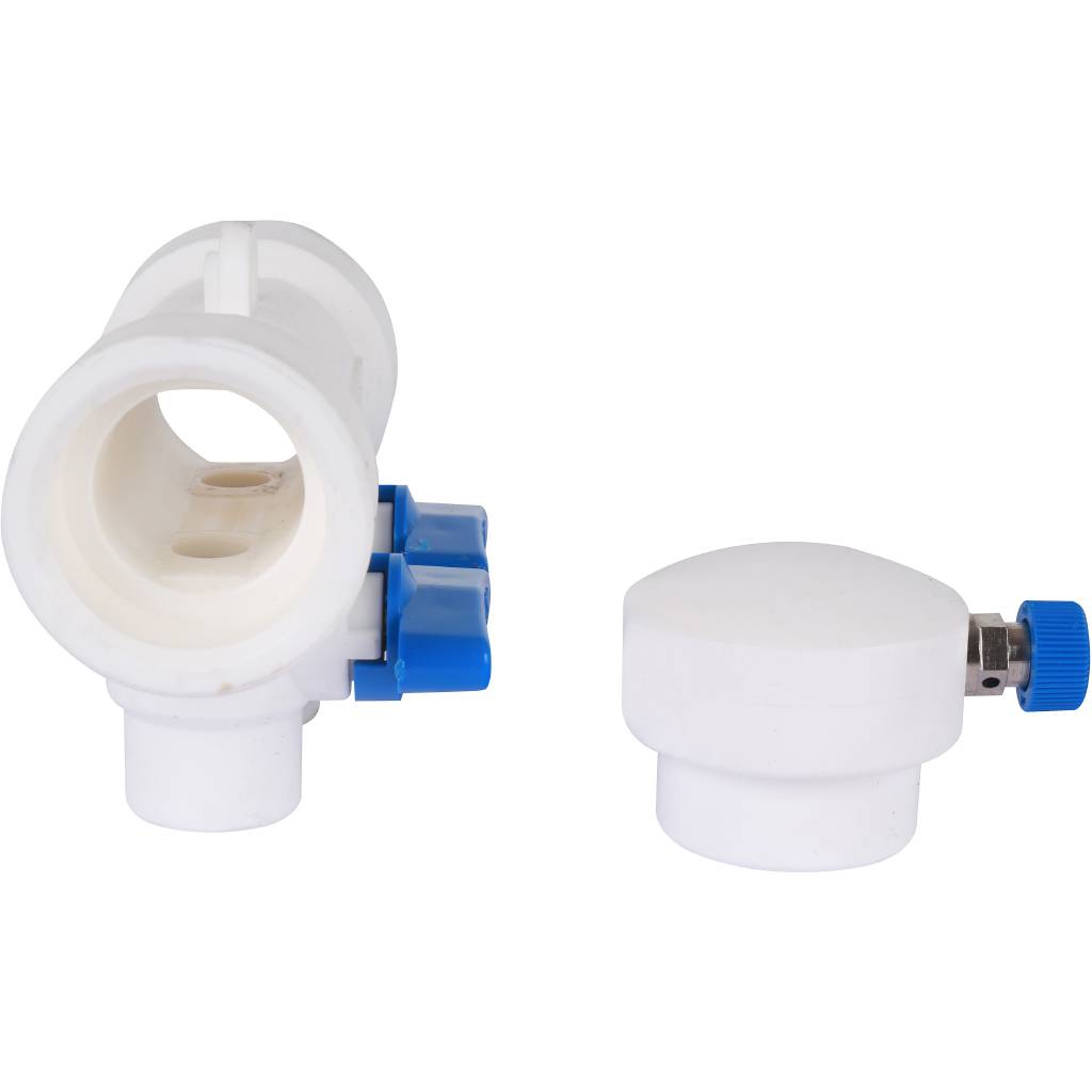 Коллектор с воздухоотводчиком и запорными кранами Kalde (2 выхода)