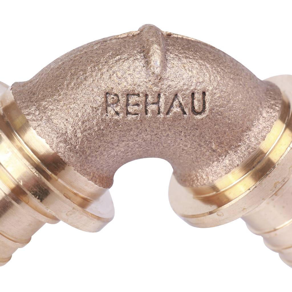 Угольник РЕХАУ RAUTITAN PLATINUM 90° 25 RX для труб из сшитого полиэтилена аксиальный, 13777031001