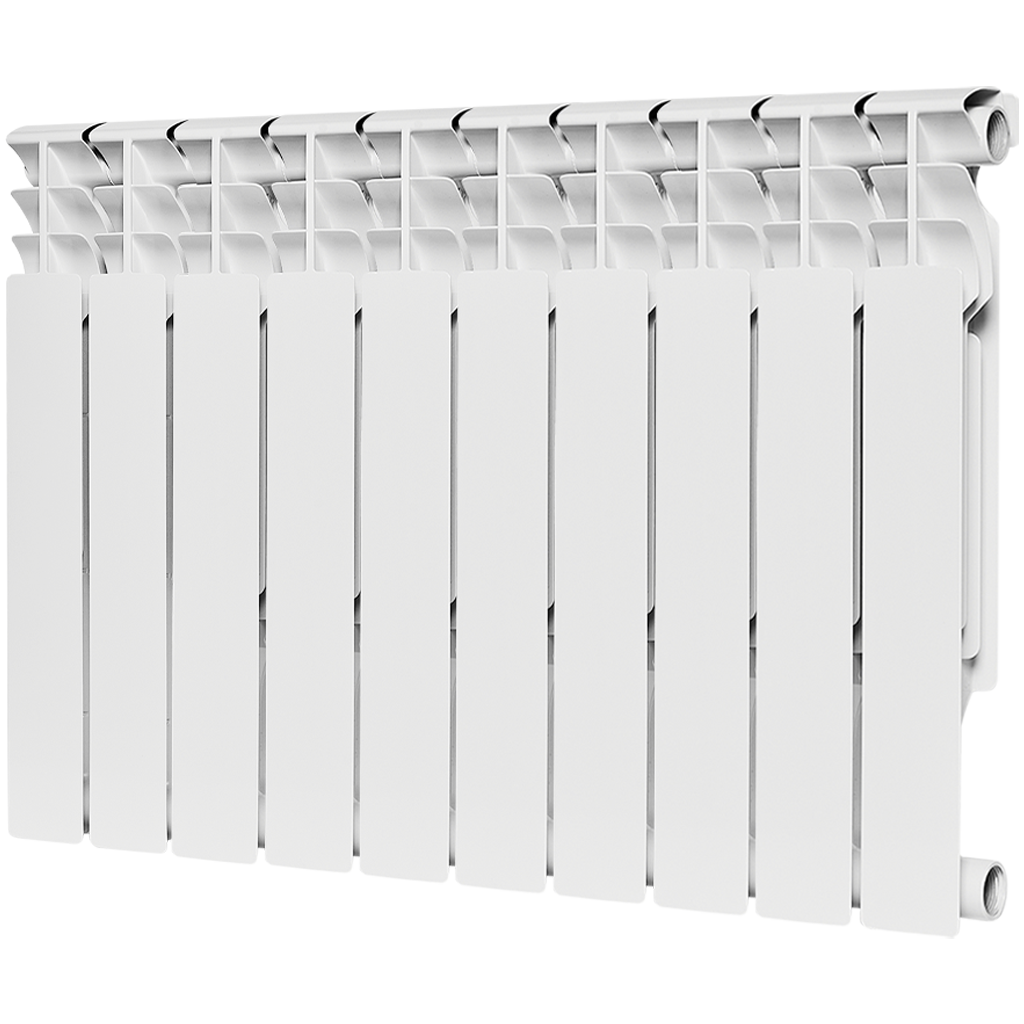 Радиатор биметаллический ROMMER Plus BM 500 10 секций боковое подключение (RAL9016), RBM-3210-050010