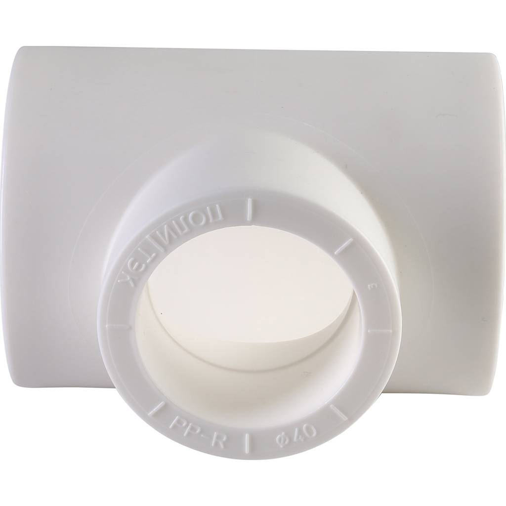 Тройник переходной Политэк 50х40х50 для полипропиленовых труб под сварку (цвет белый), 9300504050