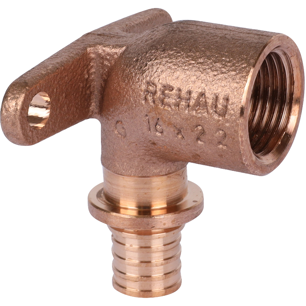 Угольник настенный РЕХАУ RAUTITAN с внутр. резьбой 16-Rp 1/2 RX+ для труб из сшитого полиэтилена аксиальный