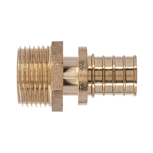 Муфта аксиальная, латунь, наружная резьба,20х3/4, желтый, RTP