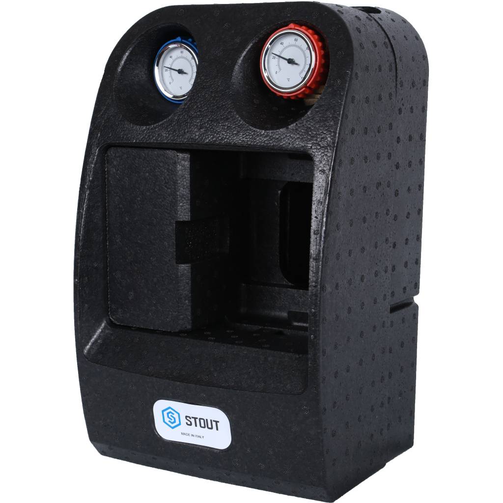 Насосная группа STOUT SDG-0038 с теплообменником 28 пластин, без насоса в теплоизоляции